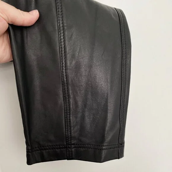 NWT Marissa Webb "Anniston" Leather Pants in Black, size 2 - Picture 8 of 13